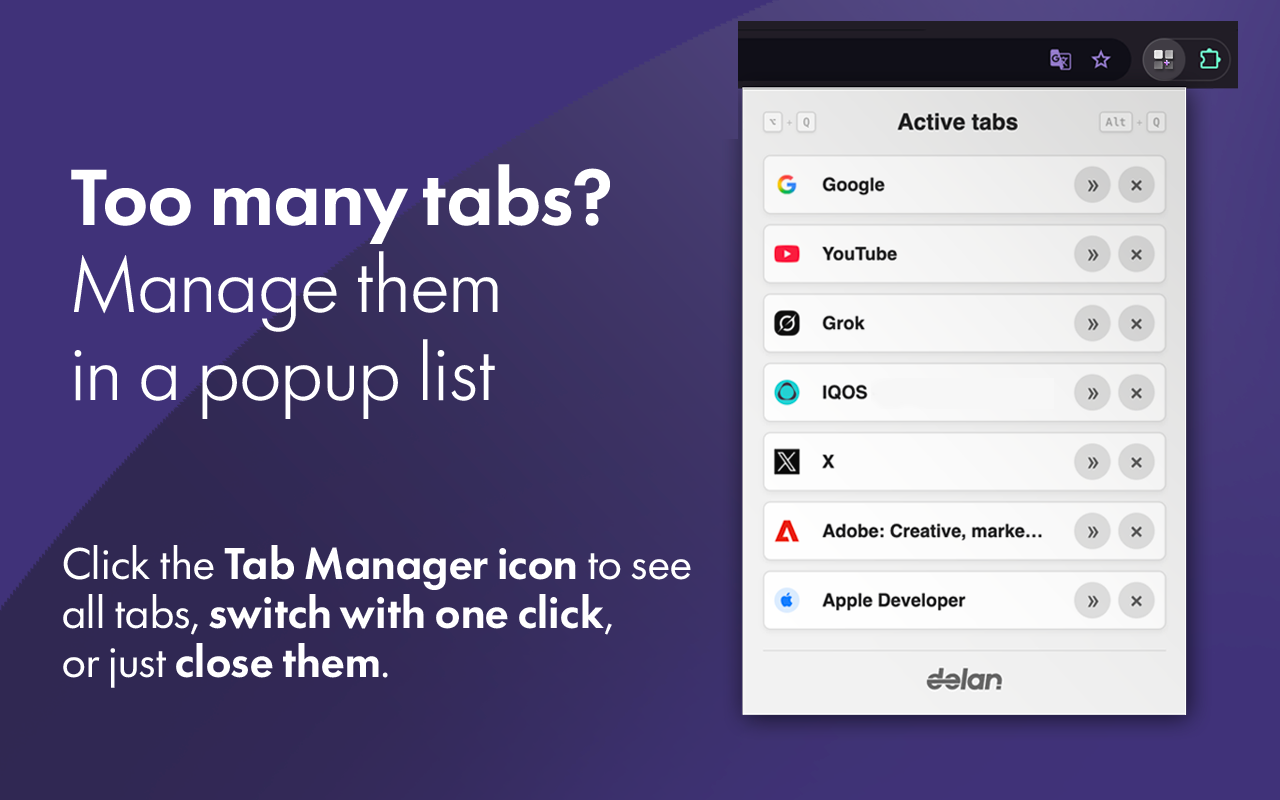 Tab Manager+ preview 2